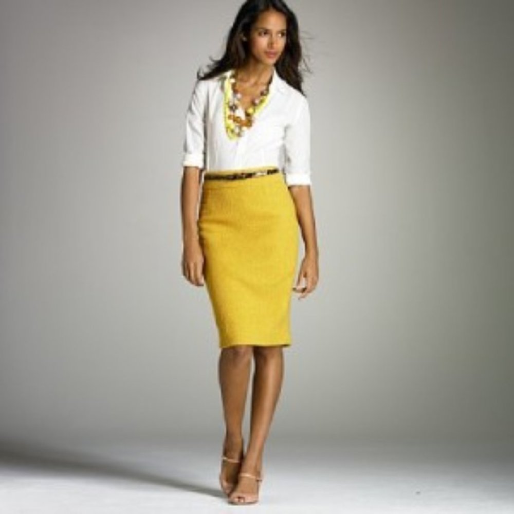 Premise- Golden Mustard Pencil Skirt